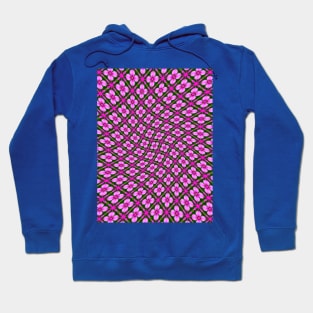 Bright Pink Flower Pattern Hoodie